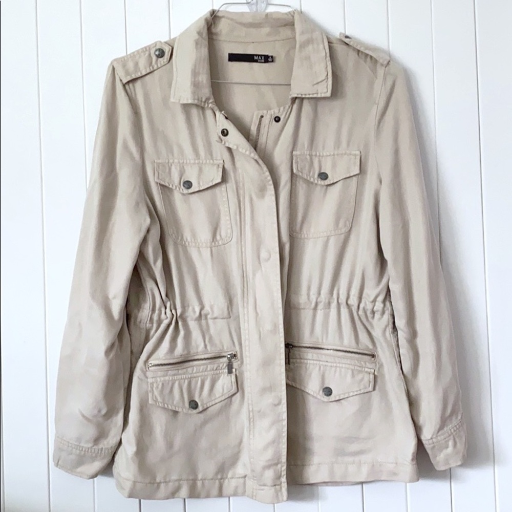 Max Jeans Khaki Utility Jacket.  Size: M